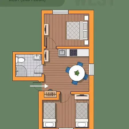Brivibas - West / East, Free Privat Parking, Free Wifi, Self Check-in Apartment *